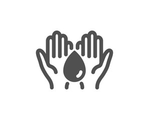 Fluid sign. Safe water icon. Ecology energy symbol. Classic flat style. Simple safe water icon. Vector