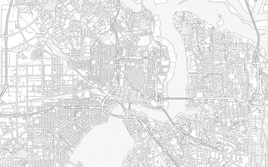 Fototapeta na wymiar Jacksonville, Florida, USA, bright outlined vector map