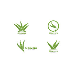 Set of aloevera logo template vector icon