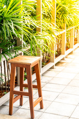 empty wood chair