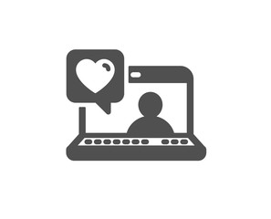 Friendship love sign. Friends chat icon. Assistance business symbol. Classic flat style. Simple friends chat icon. Vector