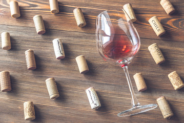 Glass of red wine