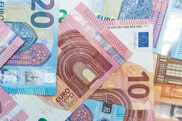 Euro currency cash bank notes money background