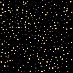 Festival decor. Falling golden dot abstract decoration for party, birthday celebrate, anniversary or event, festive.