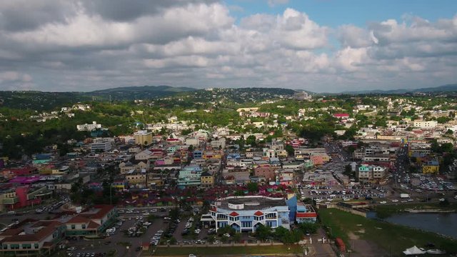 Aerial Jamaica Montego Bay March 2019 Sunny Day 30mm 4K Inspire 2   Aerial video of central Montego Bay on a beautiful sunny day.