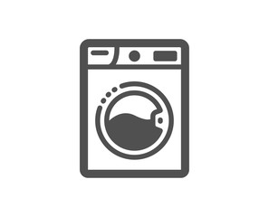 Laundry service sign. Washing machine icon. Clothing cleaner symbol. Classic flat style. Simple washing machine icon. Vector