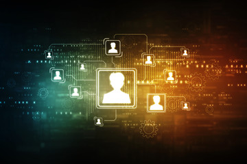 2d illustration Business Network 