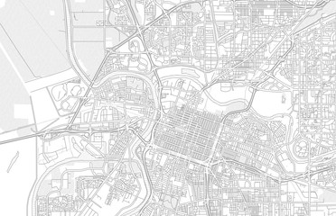 Sacramento, California, USA, bright outlined vector map