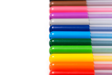 Colorful Felt Tip Pens .Multicolored Felt-Tip Pens .Multicolored Felt-Tip Pens isolated on a white background .