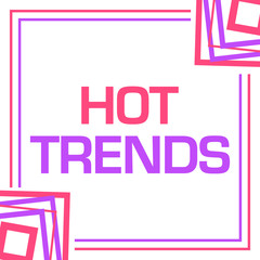 Hot Trends Pink Purple Random Borders Square 