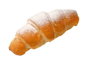 Delicious sesame croissant isolated on white background
