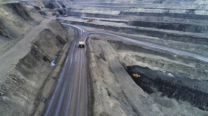 Coal mine, aerial view.
