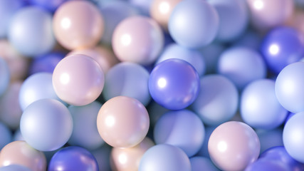 Beautiful festive background with balloons. 3d illustration, 3d rendering.