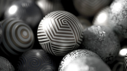 Beautiful festive background with balloons. 3d illustration, 3d rendering.