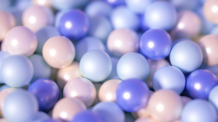 Beautiful festive background with balloons. 3d illustration, 3d rendering.