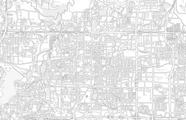 Arlington, Texas, USA, bright outlined vector map