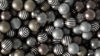 Beautiful festive background with balloons. 3d illustration, 3d rendering.