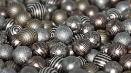 Beautiful festive background with balloons. 3d illustration, 3d rendering.