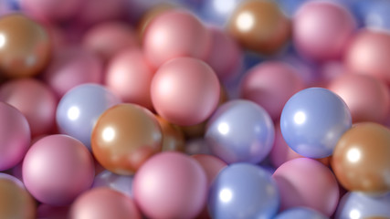 Beautiful festive background with balloons. 3d illustration, 3d rendering.