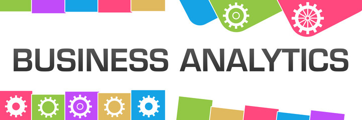 Business Analytics Colorful Random Shapes Gears 