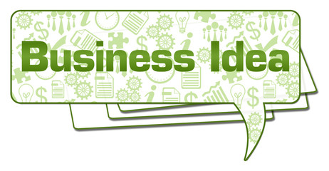 Business Idea Business Symbols Green Stroke Comment Symbol 