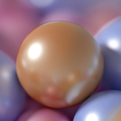 Beautiful festive background with balloons. 3d illustration, 3d rendering.