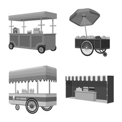 Fototapeta premium Vector illustration of trade and food icon. Set of trade and tent stock vector illustration.