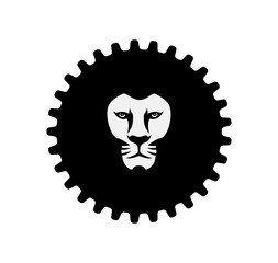 lion logo, royal king animal, vector illustration