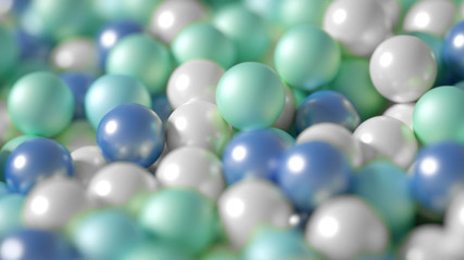 Beautiful festive background with balloons. 3d illustration, 3d rendering.