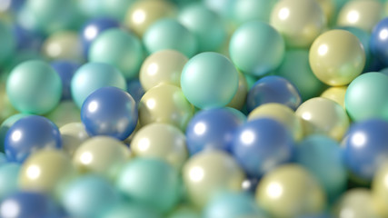 Beautiful festive background with balloons. 3d illustration, 3d rendering.