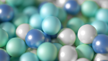 Beautiful festive background with balloons. 3d illustration, 3d rendering.