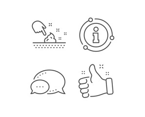 Skin moisture line icon. Chat bubble, info sign elements. Body or Face care sign. Moisturizing cream symbol. Linear skin moisture outline icon. Information bubble. Vector