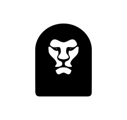 lion logo, royal king animal, vector illustration