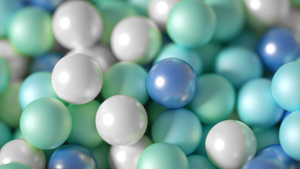 Beautiful festive background with balloons. 3d illustration, 3d rendering.