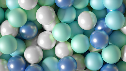 Beautiful festive background with balloons. 3d illustration, 3d rendering.