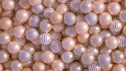 Beautiful festive background with balloons. 3d illustration, 3d rendering.