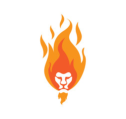 lion logo, royal king animal, vector illustration