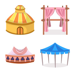 Obraz premium Vector design of awning and shelter icon. Collection of awning and canopy stock vector illustration.