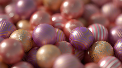 Beautiful festive background with balloons. 3d illustration, 3d rendering.