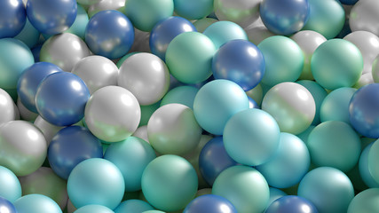 Beautiful festive background with balloons. 3d illustration, 3d rendering.