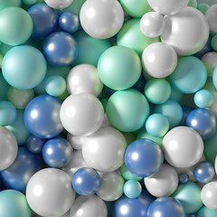 Beautiful festive background with balloons. 3d illustration, 3d rendering.