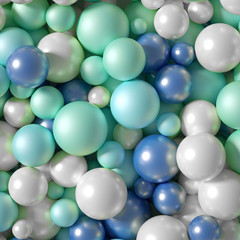 Beautiful festive background with balloons. 3d illustration, 3d rendering.