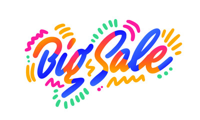Big sale vector banner background. Promotional marketing poster. Great for market shop store. Vector illustration