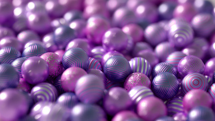 Beautiful festive background with balloons. 3d illustration, 3d rendering.