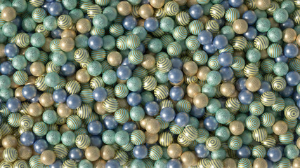 Beautiful festive background with balloons. 3d illustration, 3d rendering.