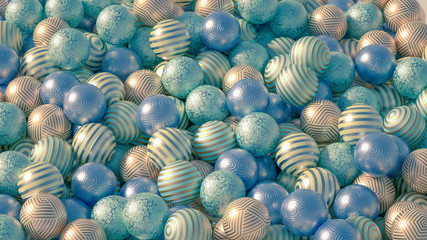 Beautiful festive background with balloons. 3d illustration, 3d rendering.