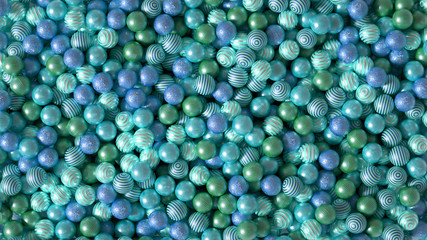 Beautiful festive background with balloons. 3d illustration, 3d rendering.