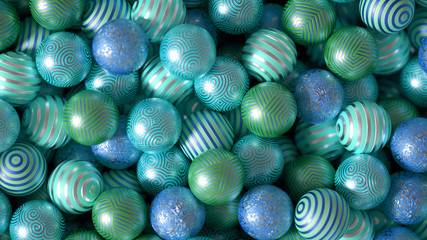 Beautiful festive background with balloons. 3d illustration, 3d rendering.