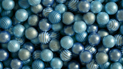 Beautiful festive background with balloons. 3d illustration, 3d rendering.