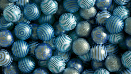 Beautiful festive background with balloons. 3d illustration, 3d rendering.